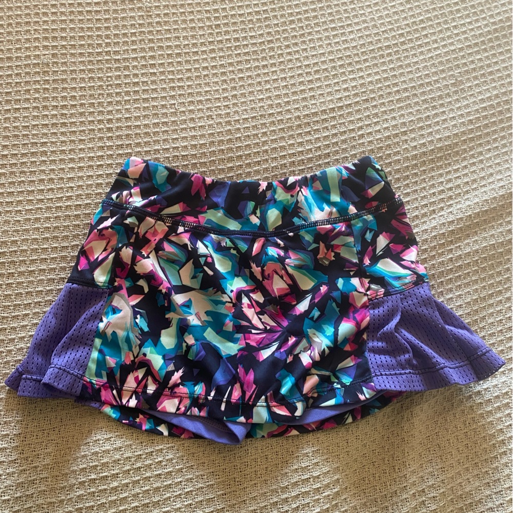 Girls Colorful Patterned Athletic Skirt